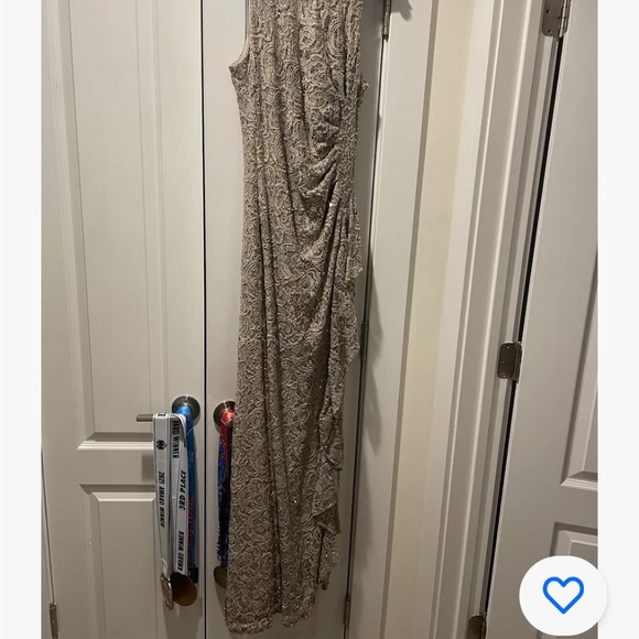 Alex Evening’s size 6, Buff color, lace and sequin, gown. $219